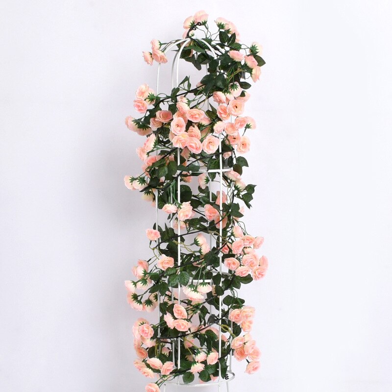 3pc Long Artificial Wedding Arch Flower Garland Silk Wall Hanging Rattan Plastic Vine Home Living Room Window Decor Autumn Plant - KiwisLove