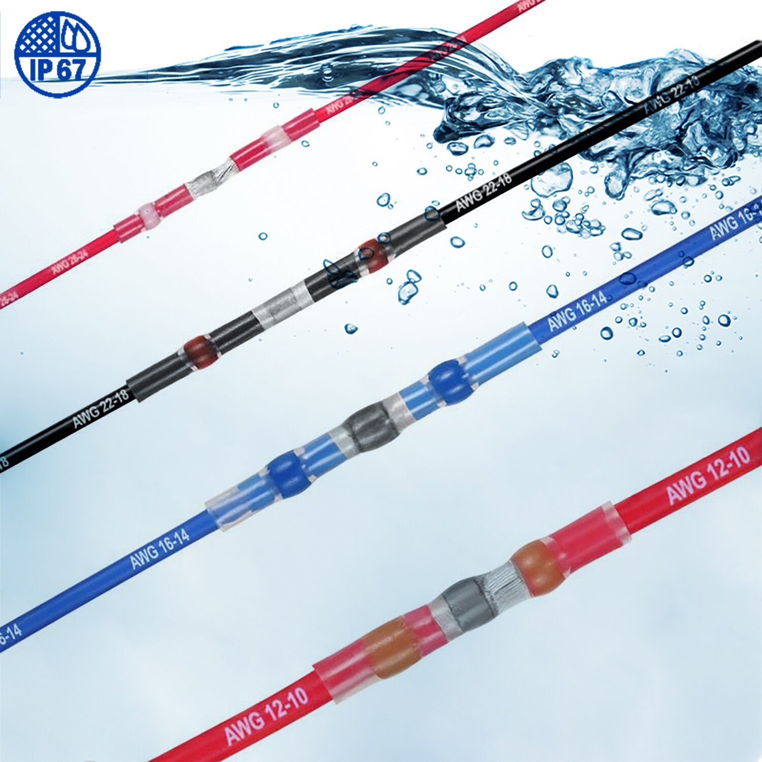 50~ 300PCS Solder Seal Wire Connectors, Heat Shrink Butt Connector, Waterproof Insulated Butt Splice Wire Terminals for Car Boat - KiwisLove