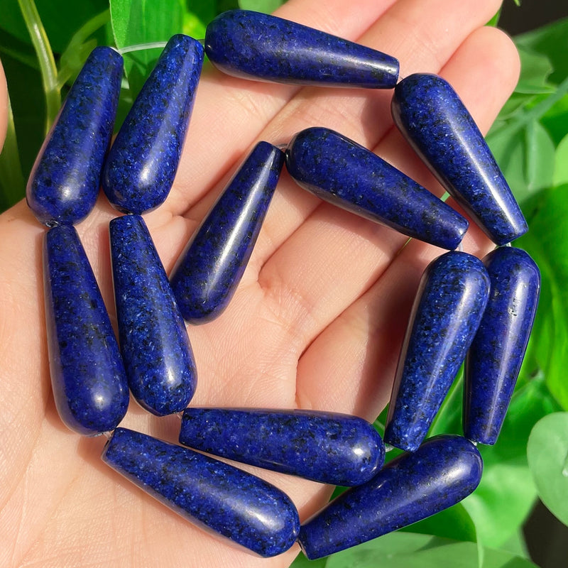 Natural Genuine Stone Beads Water Drop Lapis Lazuli Howlite Angelite Amethysts Jades Loose Beads for Jewelry Making DIY Bracelet - KiwisLove