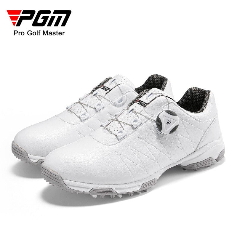 PGM Women Golf Shoes Waterproof Lightweight Knob Buckle Shoelace Sneakers Ladies Breathable Non-Slip Trainers Shoes XZ082 - KiwisLove