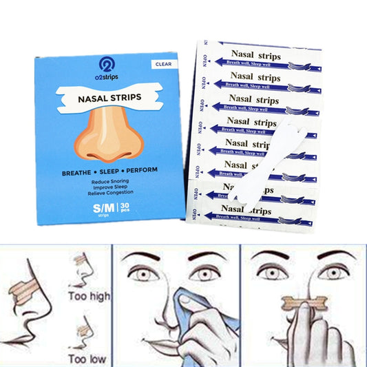 30pcs/Box Stop Snoring Patch Transparent Nasal Strips Better Breath To Not Snore Sleep Anti-snoring Aid Snoring-prevention - KiwisLove