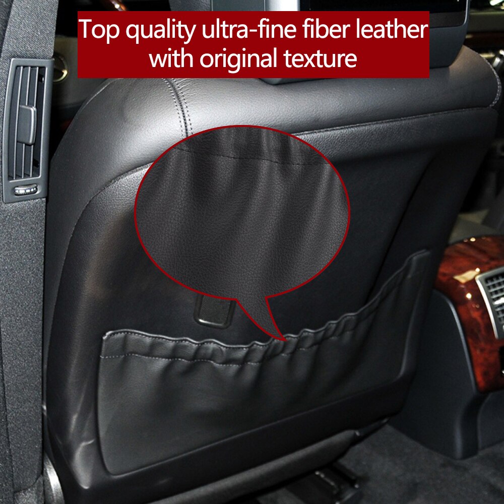Car Front Left Right Seat Backrest Leather Storage Panel Cover Trim For Mercedes Benz S CL Class W221 W216 S300 S350 S400 S500 - KiwisLove
