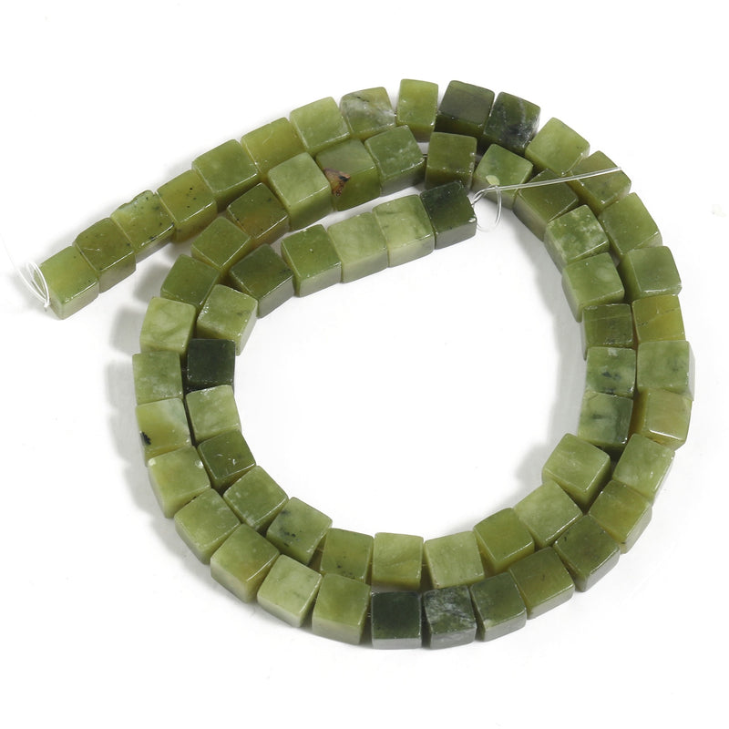 4 6 8mm Natural Square Stone Cube Tiger Eye Amazonite Opal Labradorite Loose Beads for Jewelry Making DIY Charm Bracelet 15&#39;&#39;