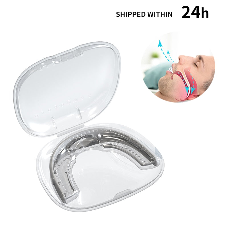 Anti-snoring Mouth Guard Sleep Food Grade Silicone Bracket Clip Stop Snoring Nose Nasal For better Breath Aid Apnea Guard Night - KiwisLove