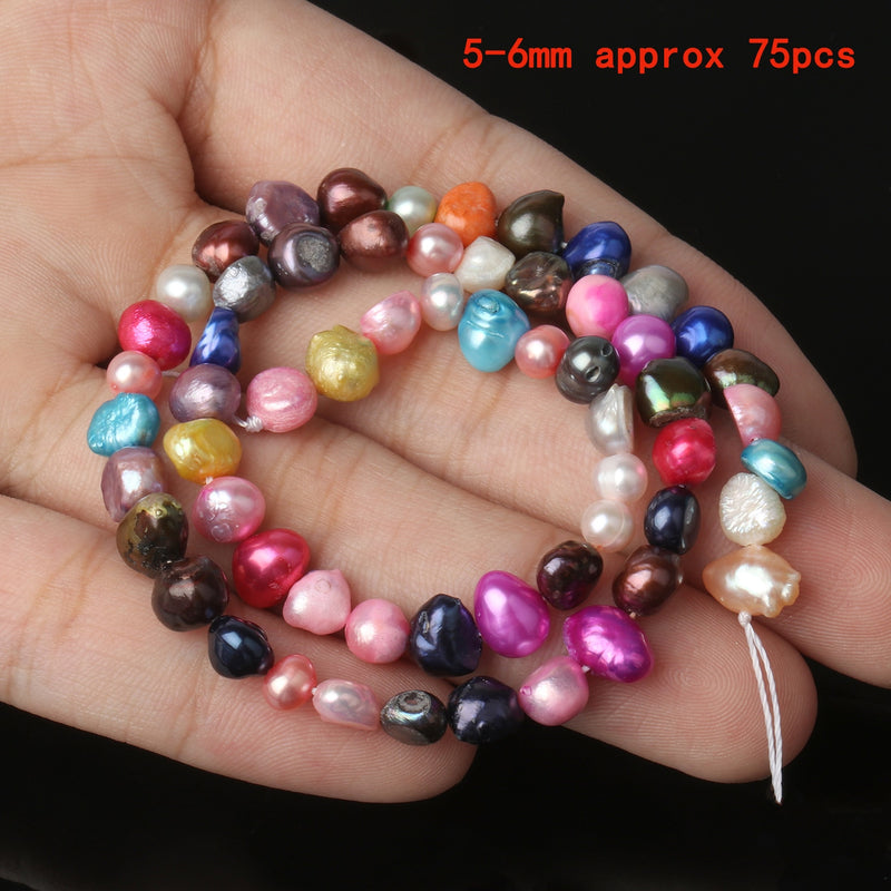 Natural Freshwater Pearl Beads Grey Black Pink Irregular Pearls Beads for Jewelry Making DIY Bracelet Necklace Handmade Crafts - KiwisLove