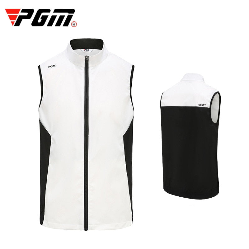 PGM Men Full Zipper Golf Vest Outdoor Sports Golf/Tennis Sleeveless Jackets Male Windproof Waistcoat Jacket YF375 - KiwisLove