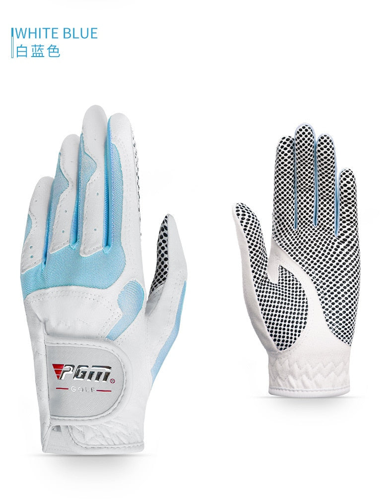 PGM Women Golf Gloves Soft Microfiber Cloth Anti-Slip Beads Breathable Gloves Factory Outdoor Sports Protetive Gloves ST018 - KiwisLove