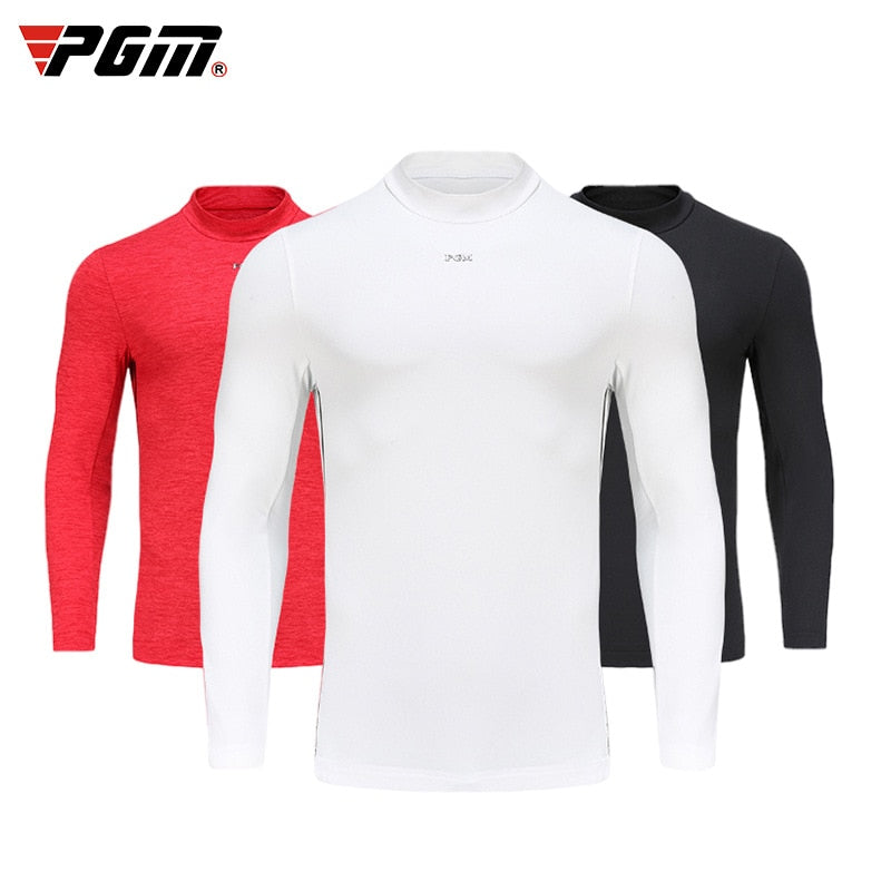 PGM Golf Shirts Men Slim Undershirt Autumn Winter Warm Long Sleeves Polo T-Shirt Sports Suit Gym Clothing Inner Outerwear YF372 - KiwisLove