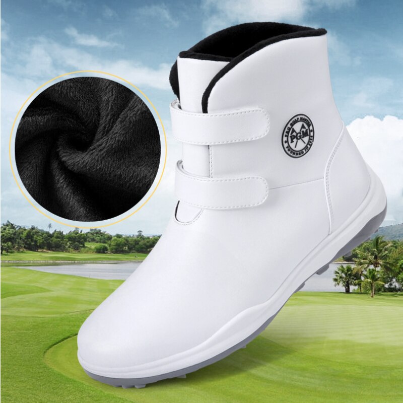 PGM Women Golf Shoes Anti-slip Sneakers Fleece Lining Women Sports Shoes Autumn Winter Waterproof Casual Boots Wear XZ196 - KiwisLove