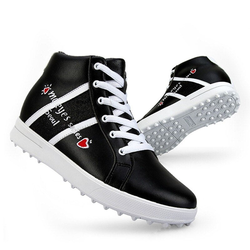 PGM Women&#39;s Golf Shoes High top Waterproof Breathable ladies inner heightened Women Sports Golf Course Non-slip Sneakers XZ120 - KiwisLove