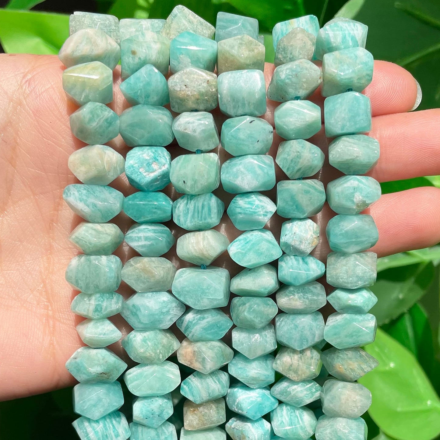Natural Irregular Blue Amazonite Stone Beads Special Cut Genuine Loose Spacer Beads For DIY Jewelry Making Bracelet Accessories - KiwisLove