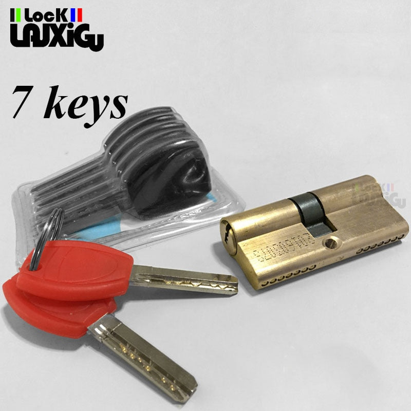 60-110MM Cylinder Hardware Door Skew Lock, AB Cylinder Key, Elongated Core Anti-theft Entry Brass Door Lock, Custom - KiwisLove