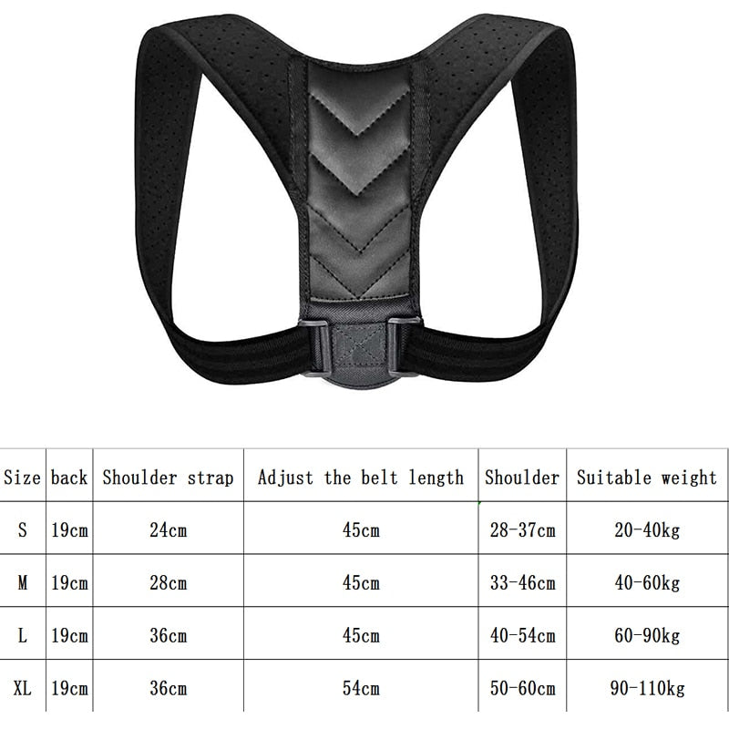 Braces Supports Belt Adjustable Back Posture Corrector Clavicle Spine Back Shoulder Lumbar Brace Support Belt Posture Correction - KiwisLove
