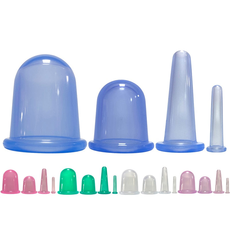 2/4Pcs Jar Vacuum Cupping Cans for Massage Ventosa Celulitis Suction Cup Suction Cups Face Massage Cans Anti Cellulite for Body - KiwisLove
