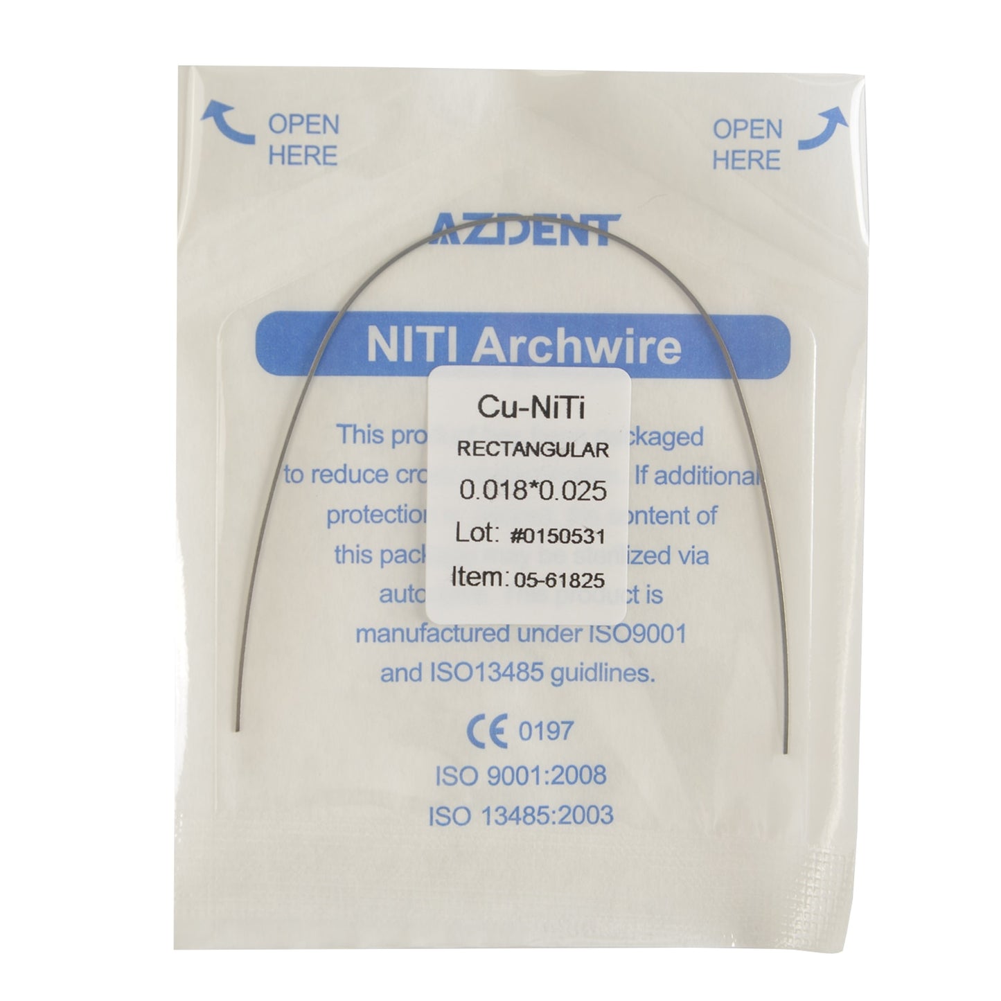 AZDENT Dental Orthodontic Copper Nickel-Titanium Arch Wires Cu NiTi Archwire Ovoid Form Rectangular / Round Dentist Tools - KiwisLove
