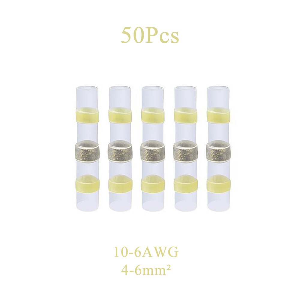 50~ 300PCS Solder Seal Wire Connectors, Heat Shrink Butt Connector, Waterproof Insulated Butt Splice Wire Terminals for Car Boat - KiwisLove