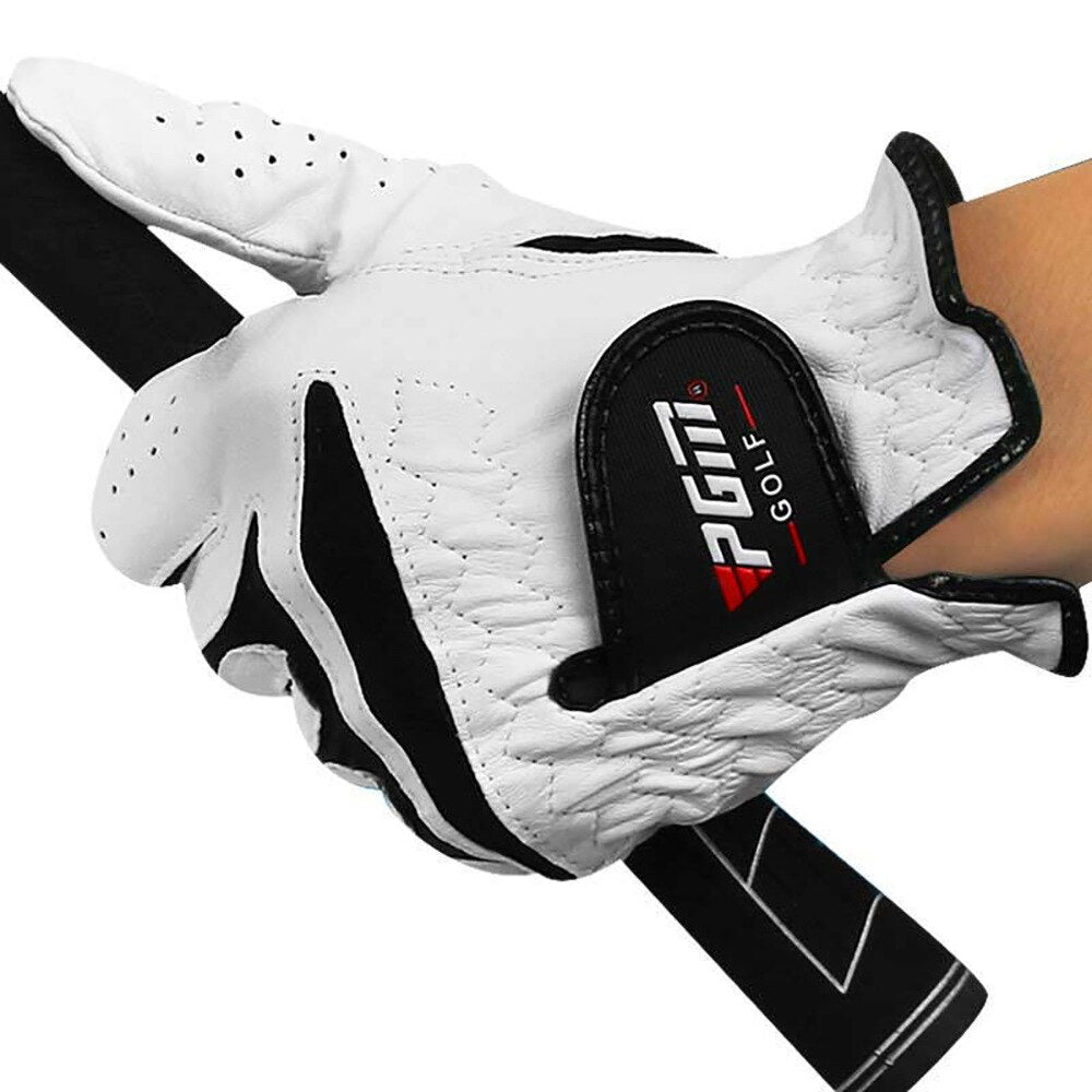 PGM Golf Gloves Men&#39;s Sheepskin Left/Right Hand Gloves Soft Breathable Non-slip Particle Gloves Golf Accessories ST002 - KiwisLove