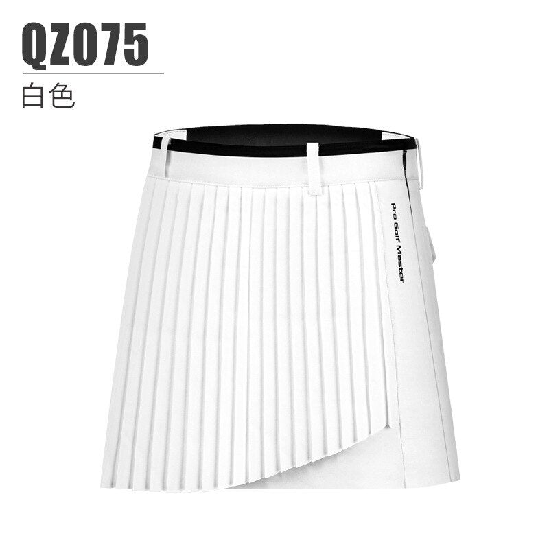 PGM Women Golf Short Skirt Female Summer Breathable Quick-drying Girl Elastic Back Waistband Pleated Skirt Lady Clothing QZ075 - KiwisLove