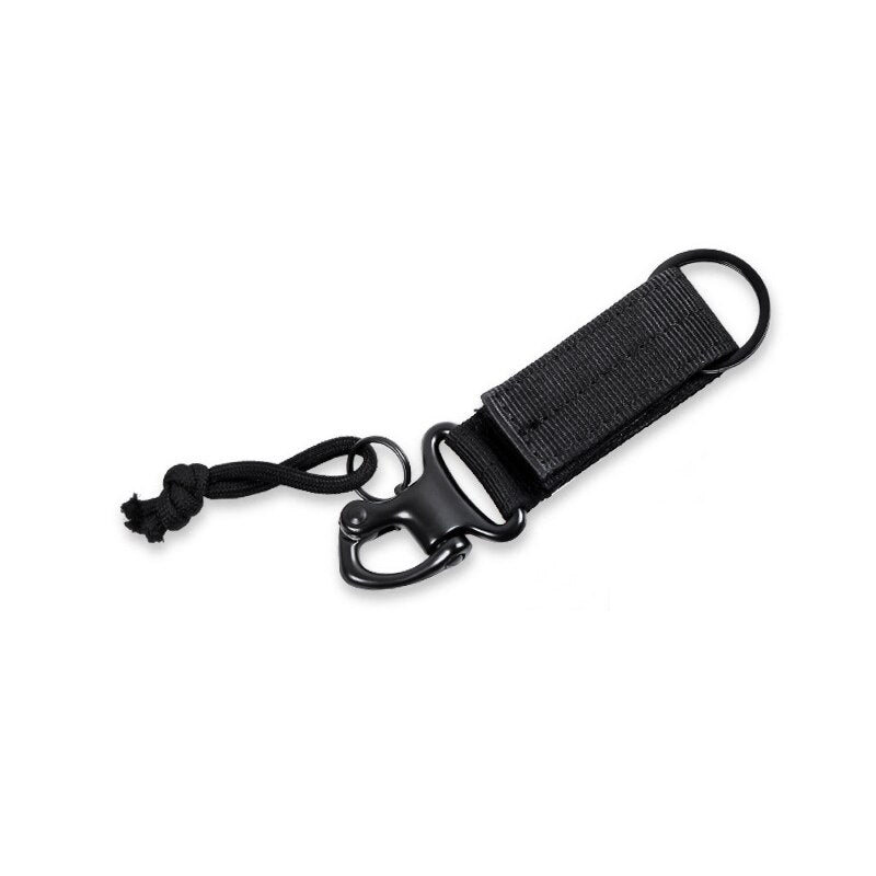 1PCS Outdoor Tool Nylon Key Ring Holder TacticalGear Clip Belt Keepers Military Utility Hanger Carabiner Tactical Molle Hook - KiwisLove