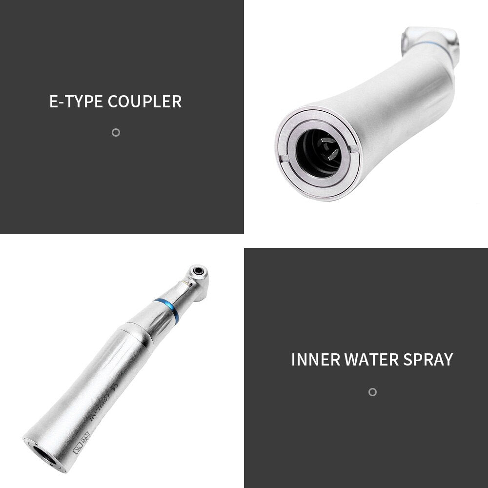 Azdent 1:1 LED Dental Handpiece E-Generator LED Contra Angle Inner Water Channel Bur Applicable Φ2.334-2.350mm - KiwisLove