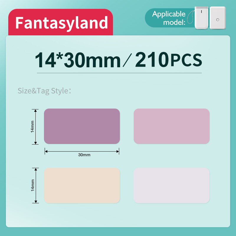 Niimbot D11/D110/D101 Pure Color Label Barcode Price White Labels Waterproof Oil-proof Tear Resistant Transparent Clear Sticker - KiwisLove