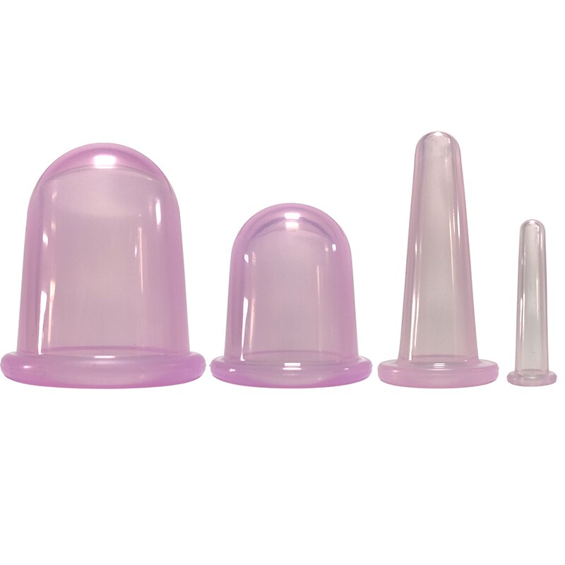 2/4Pcs Jar Silicone Vacuum Cupping Cans for Massage ventouse anti cellulite Suction Cup Face Body Pain Relief Massage masajeador - KiwisLove