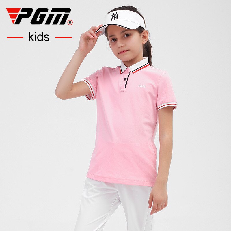 PGM Golf Clothing Summer Girl Golf T-Shirt Short Sleeve Golf Shirts Comfortable And Breathable Tops Golf Apparel S-XL YF413 - KiwisLove