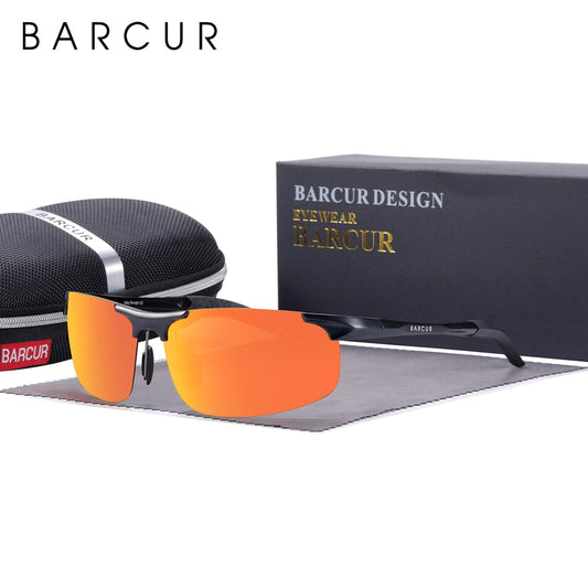 BARCUR Aluminum Sports Sunglasses Men Ultra Light Sun Glasses for Women Polarized Anti-Reflective Eyewear Accessory - KiwisLove