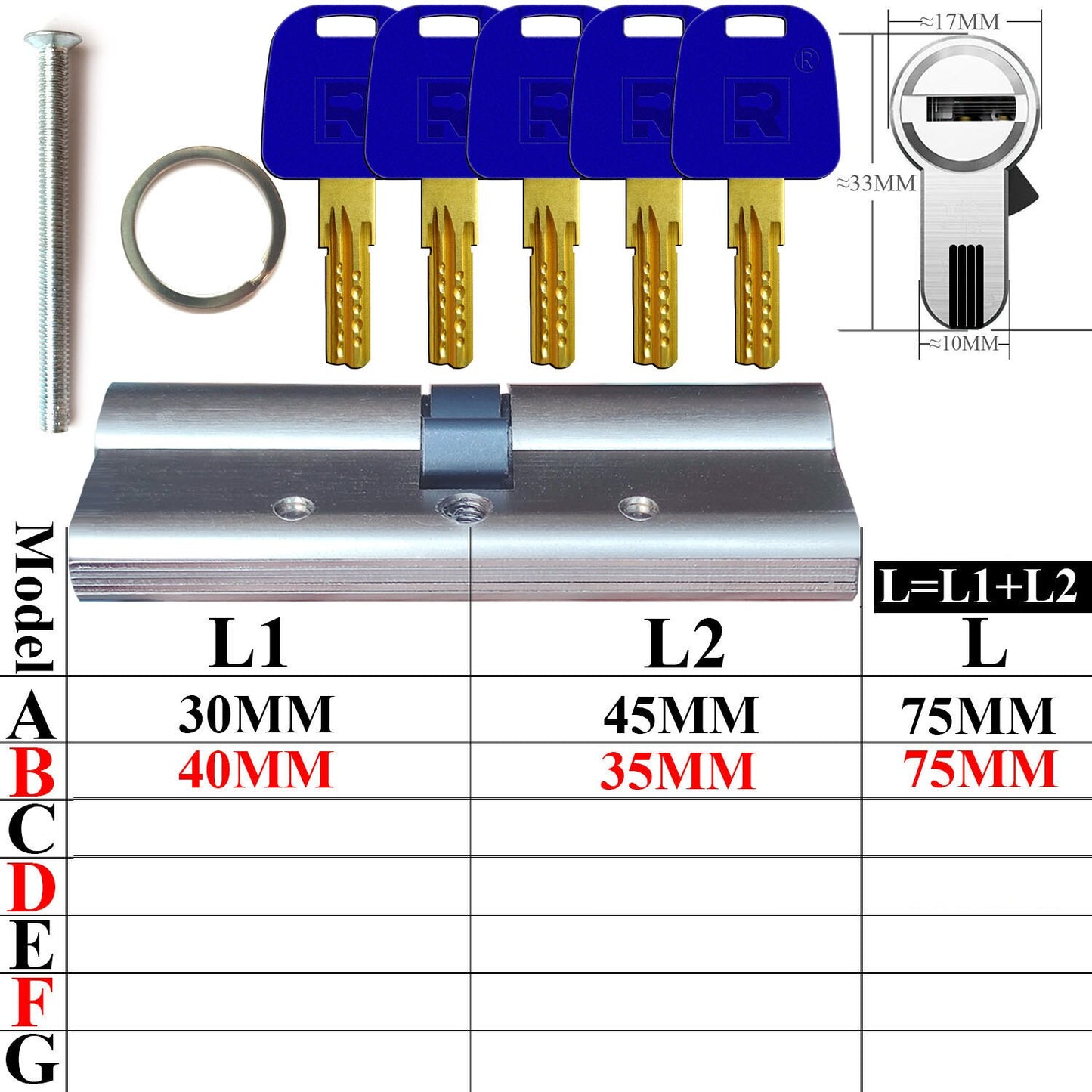 All locks use the same key, one key opens all locks Lock cylinder Door cylinder lock  Outdoor door lock  Cylinder lock Door lock - KiwisLove