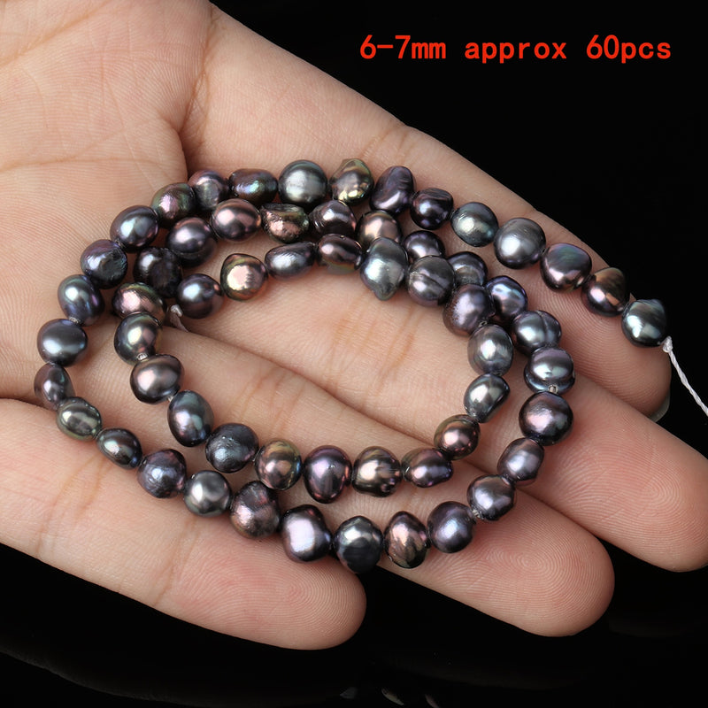 Natural Freshwater Pearl Beads Grey Black Pink Irregular Pearls Beads for Jewelry Making DIY Bracelet Necklace Handmade Crafts - KiwisLove