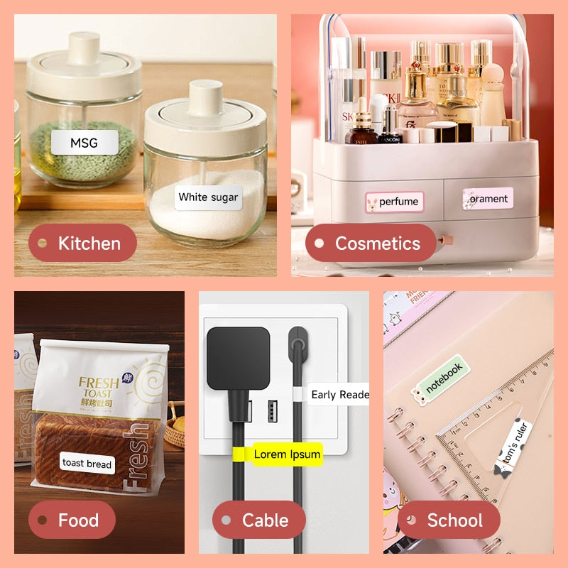 Niimbot D11 D110 D101 Mini Thermal Label Printer Paper Waterproof Anti-Oil Printing Label No Glue Scratch-Resistant Tape Sticker - KiwisLove