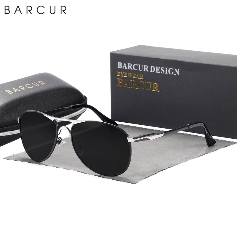 BARCUR Brand Design Sunglasses High Quality Men Polarized Sun Glasses Driving Mens Sun Glasses UV400