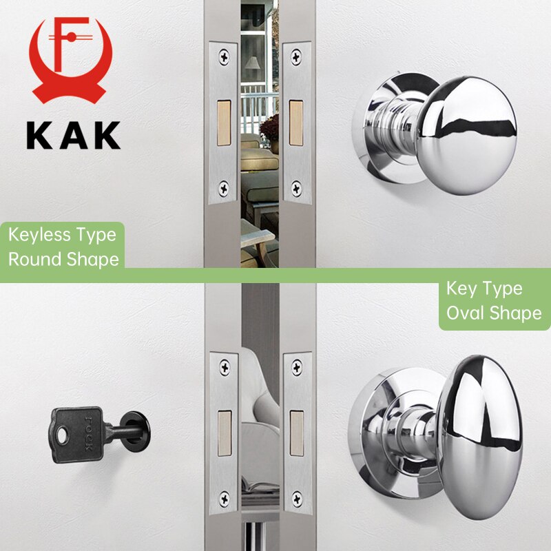 KAK Black Zinc Alloy Hidden Door Lock Invisible Corridor Sliding Door Handle Lock Keyless Mechanical Lock Door Latch Hardware - KiwisLove