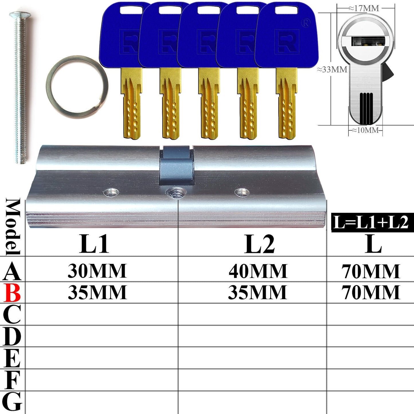 All locks use the same key, one key opens all locks Lock cylinder Door cylinder lock  Outdoor door lock  Cylinder lock Door lock - KiwisLove