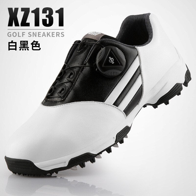 PGM Children Boys Golf Shoes Anti-skid Leather Mesh Outdoor Kids Sneakers Hook Loop Athletics Sports Shoes XZ131 - KiwisLove