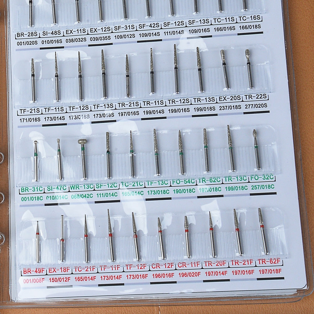 210 Type Sample Booklet Of Dental Diamond Burs Drill With Box Dia.1.6mm For High Speed Handpiece - KiwisLove