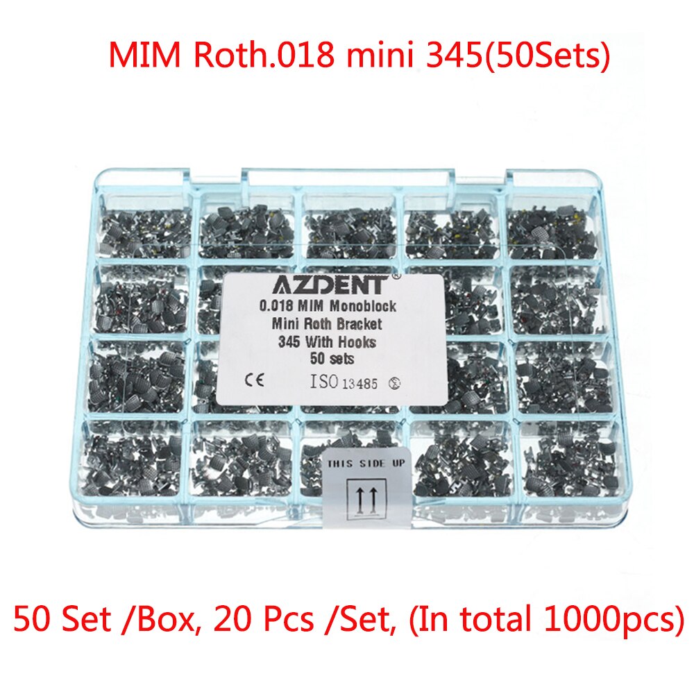 20Sets=400Pcs AZDENT Dental Orthodontic MIM Monoblock Bracket Braces Mini Roth/MBT Whole Casting Process - KiwisLove