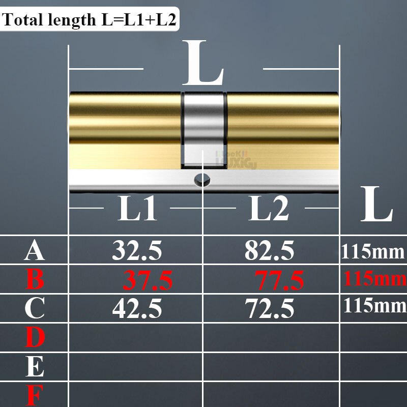 10 keys Door lock  Brass cylinder  65-130 mm Lock cylinder Entrance door lock Cylinder lock Mortise lock 7 door 8 door 9 door - KiwisLove