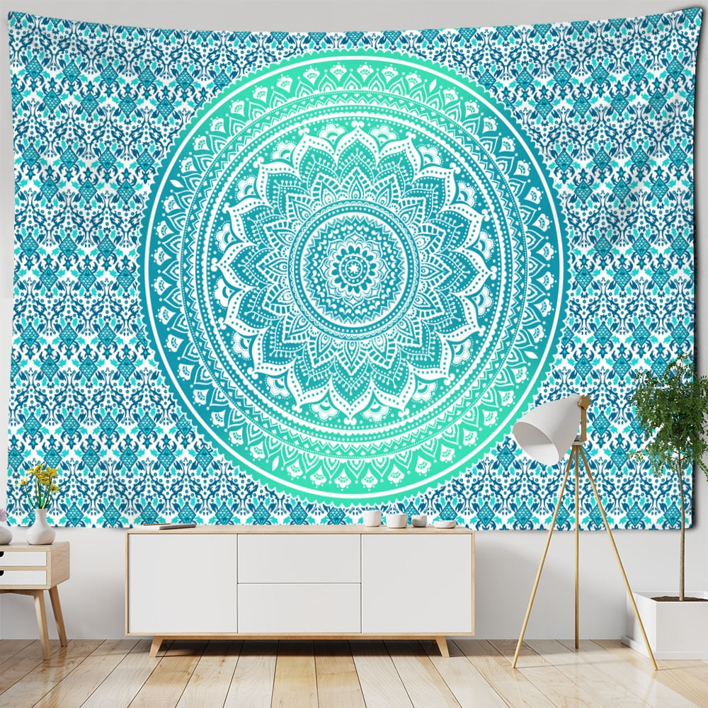 Indian Mandala Tapestry Wall Hanging Mystic Witchcraft Boho Psychedelic Hippie Art Tapiz Bedroom Home Decor - KiwisLove