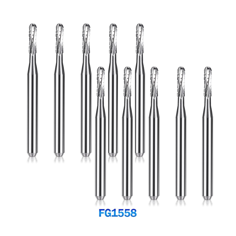 10pcs/Pack FG Dental Tungsten Carbide Bur Drill Round Type for High Speed Handpiece Dia.1.6mm - KiwisLove