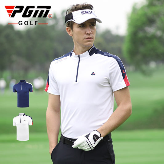 PGM Men&#39;s Short Sleeve Golf T-Shirt Summer Striped Print Sport Tshirt Polo Shirt Quick Drying Golf Clothing Sportswear YF223 - KiwisLove