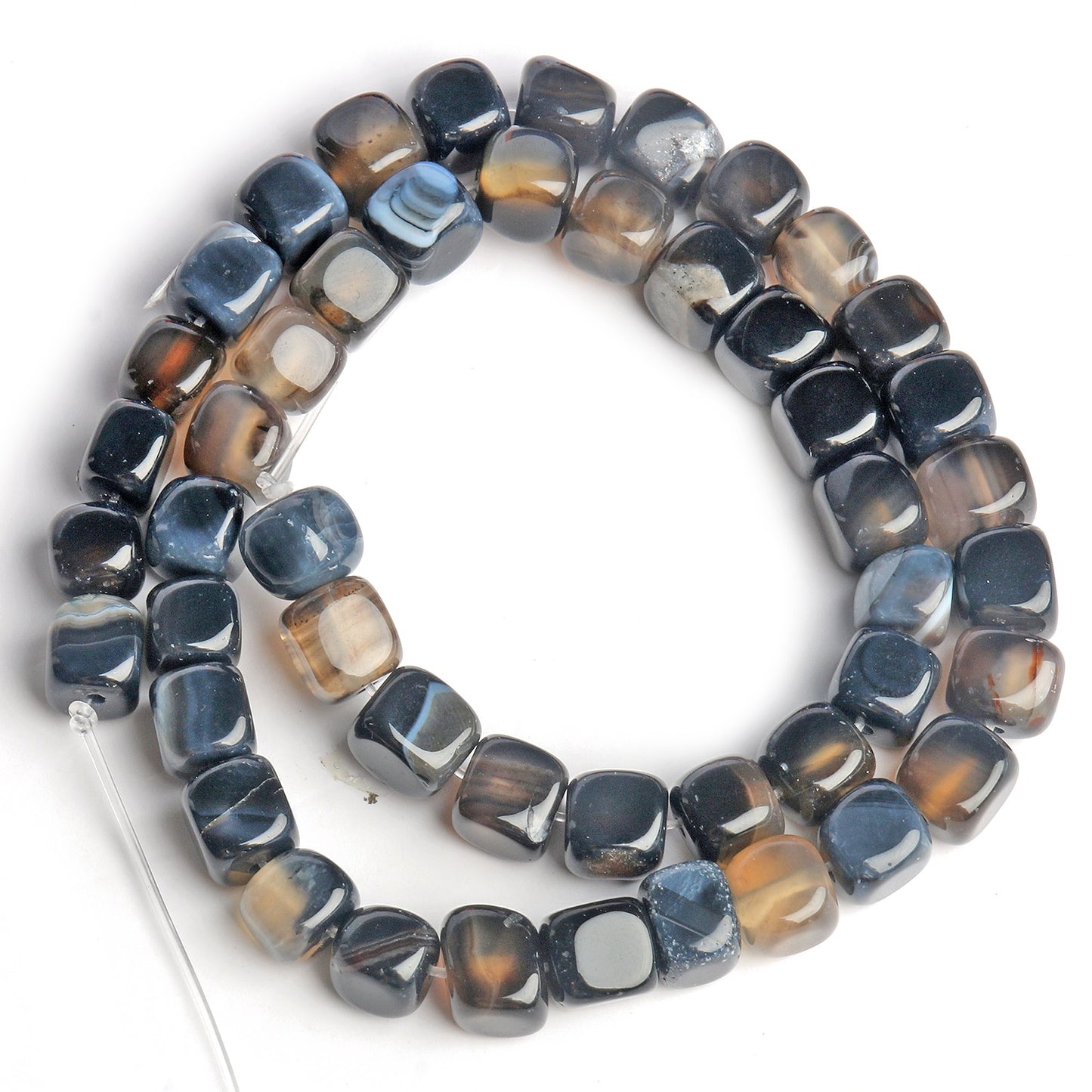 8mm Natural Stone Square Apatite Morganite Agates Tourmaline Aquamarines Loose Spacer Beads for Jewelry Making DIY Bracelet 15&#39;&#39; - KiwisLove