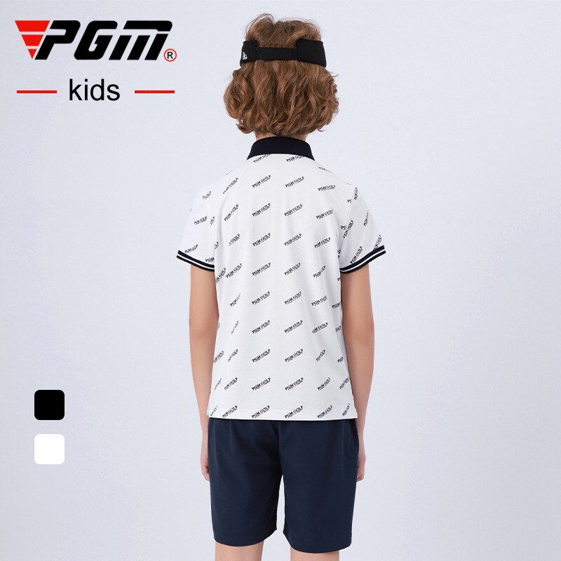 PGM Golf T-shirt Golf Clothing Boys Quick-drying Golf shirts Summer Breathable Elastic Golf Short Sleeved Uniforms YF406 - KiwisLove