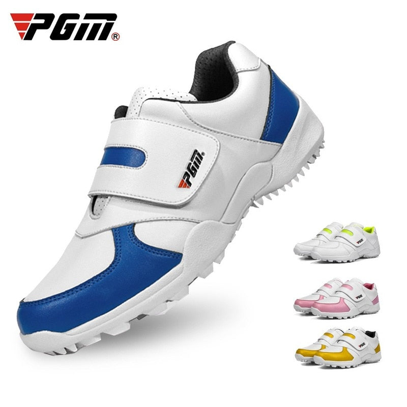 PGM Children Girls Boys Golf Shoes Anti-skid Leather Outdoor Kids Sneakers Sports Shoes XZ054 - KiwisLove