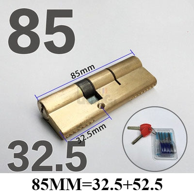 60-110MM Cylinder Hardware Door Skew Lock, AB Cylinder Key, Elongated Core Anti-theft Entry Brass Door Lock, Custom - KiwisLove