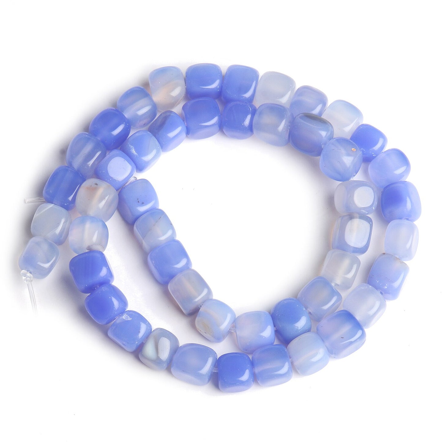 8mm Natural Stone Square Apatite Morganite Agates Tourmaline Aquamarines Loose Spacer Beads for Jewelry Making DIY Bracelet 15&#39;&#39; - KiwisLove