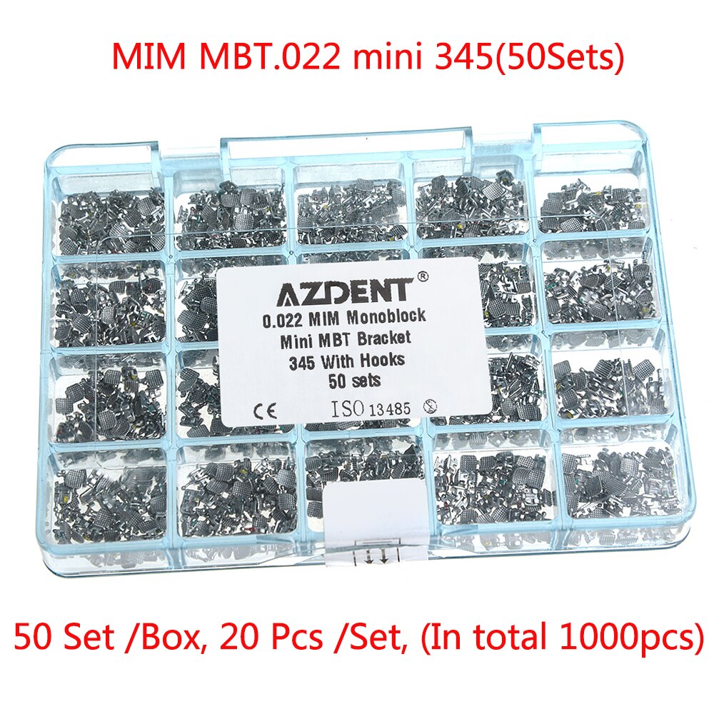 20Sets=400Pcs AZDENT Dental Orthodontic MIM Monoblock Bracket Braces Mini Roth/MBT Whole Casting Process - KiwisLove