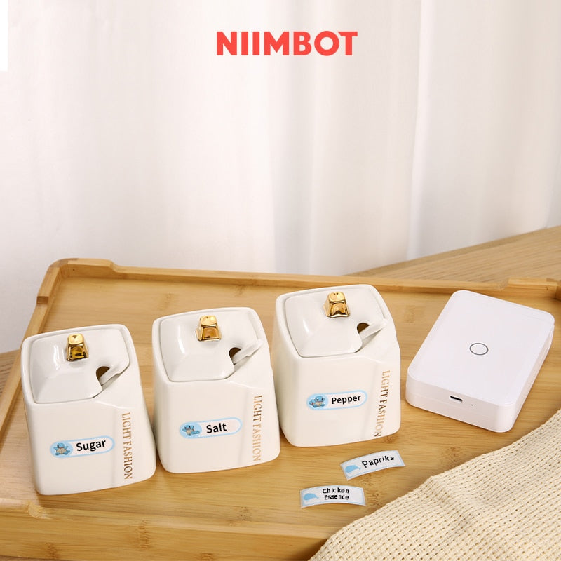 Niimbot D110 Portable Pocket Printer for Phone Home Office Storage Labeling Machine Label Maker Thermal Bluetooth With Stickers - KiwisLove