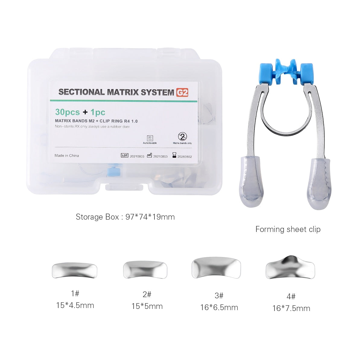 AZDENT Dental Sectional Matrix Contoured System Metal Dentistry Resin Clamping Seperating Ring Autoclavable - KiwisLove