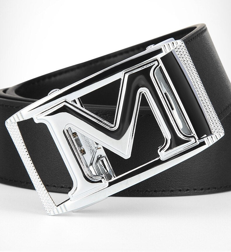 PGM Men Golf Shorts Belt First Layer Cowhide Alloy Automatic Buckle Golf Apparel PD015 - KiwisLove